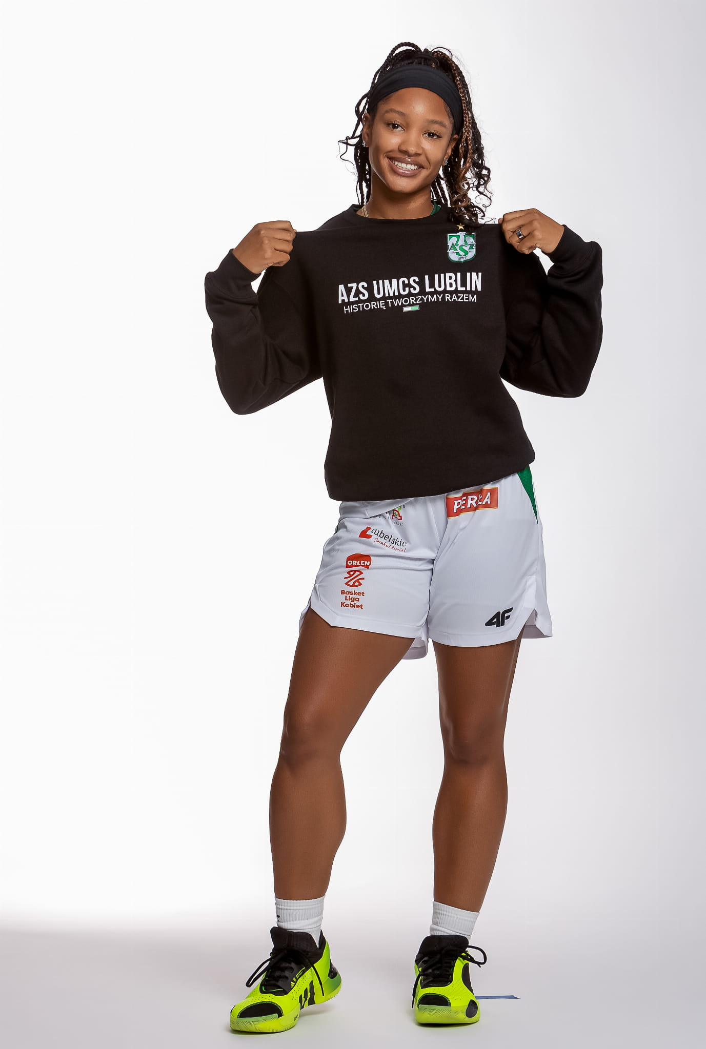 Czarna bluza AZS UMCS LUBLIN HISTORIĘ TWORZYMY RAZEM- bez kaptura