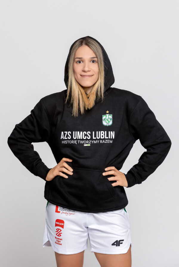 Bluza czarna Historię tworzymy razem z kapturem